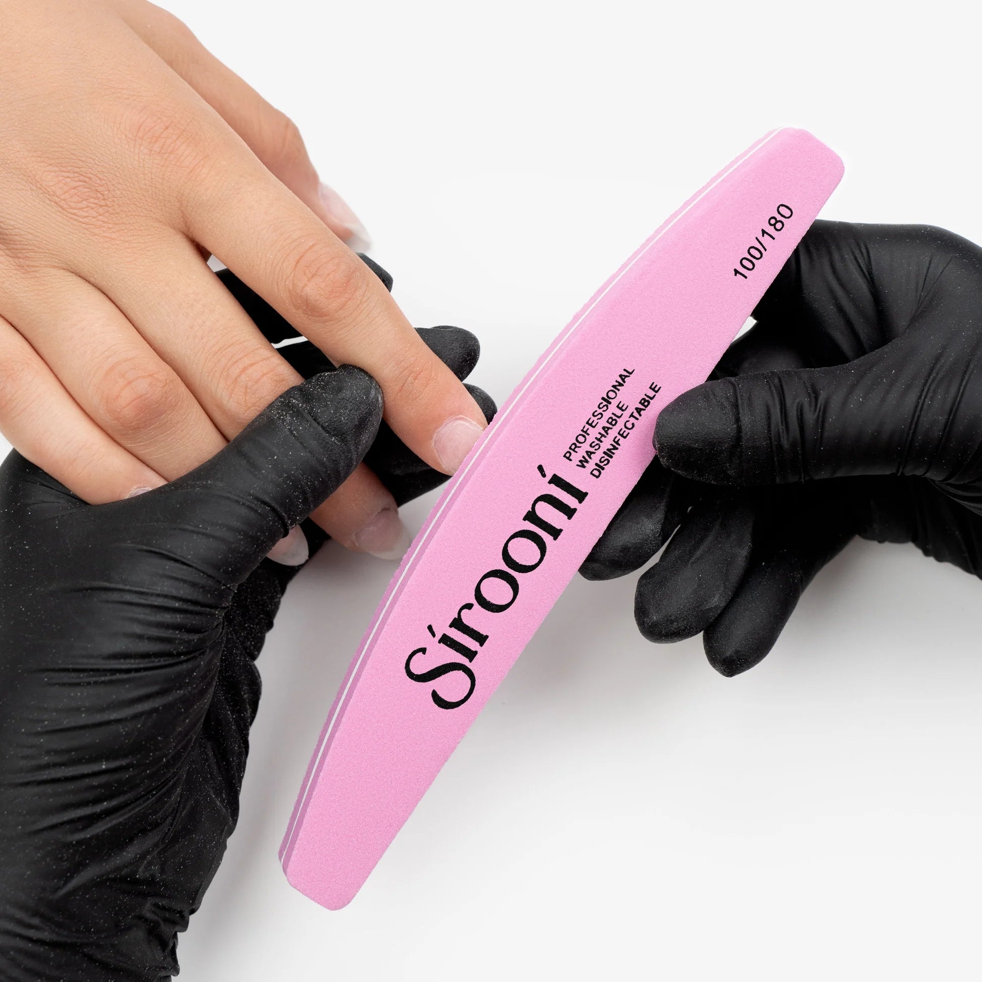 Nail Buffer Half Moon Large - 100/180 Grit, 10 PCS