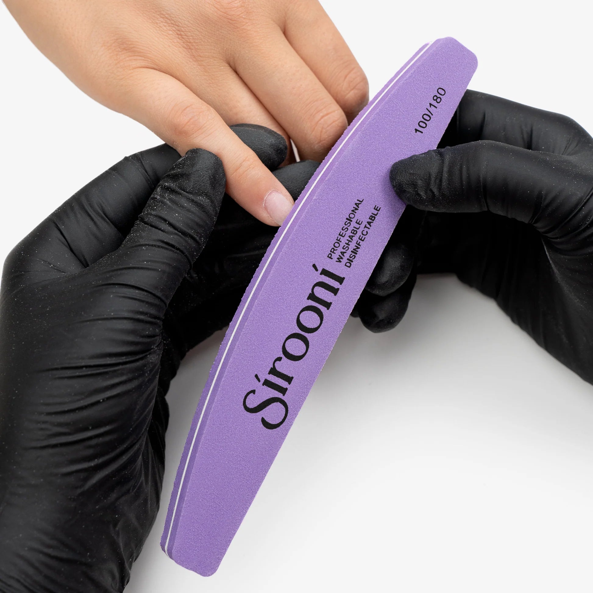 Nail Buffer Half Moon Large - 100/180 Grit, 10 PCS