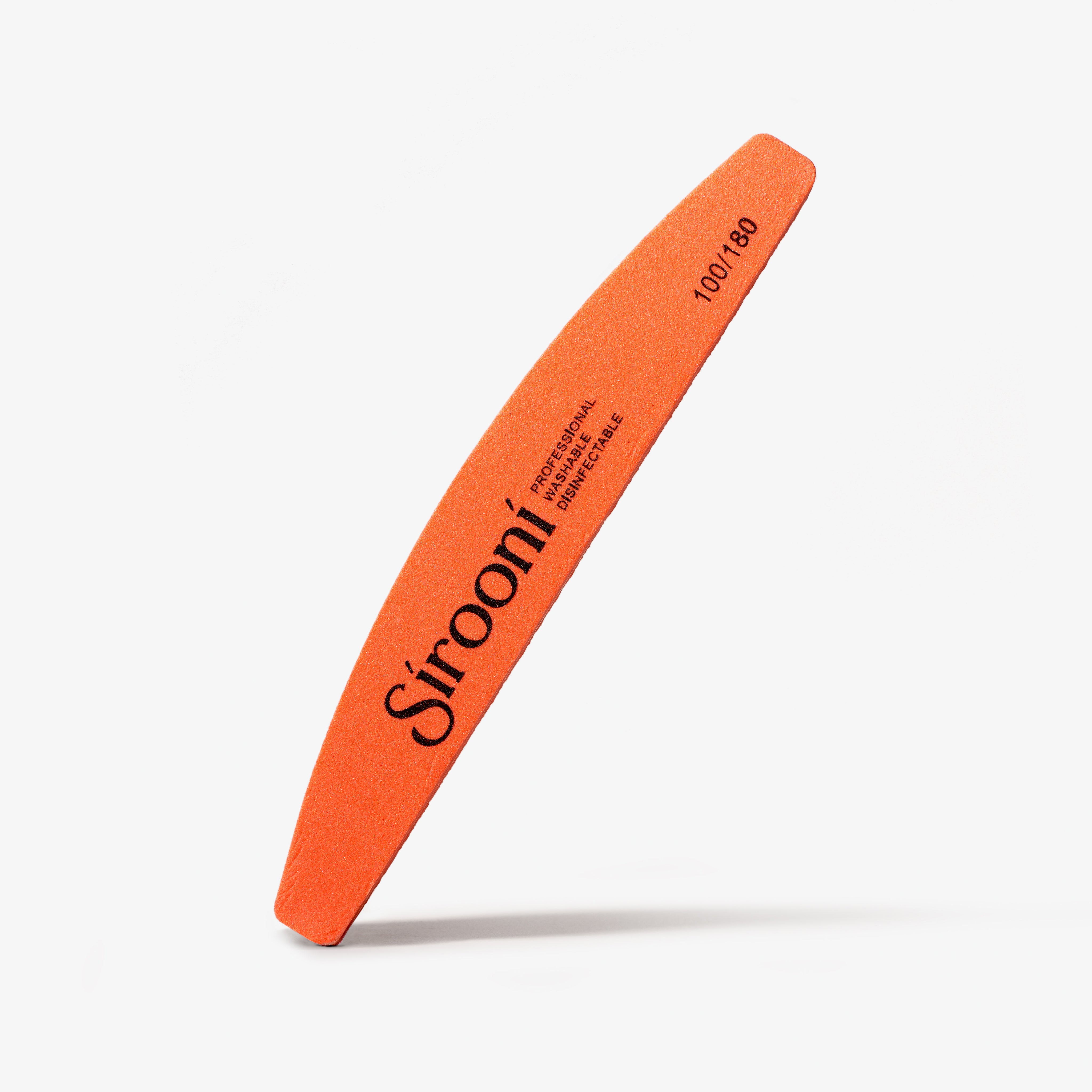 Nail Buffer Half Moon Large - 100/180 Grit, 10 PCS