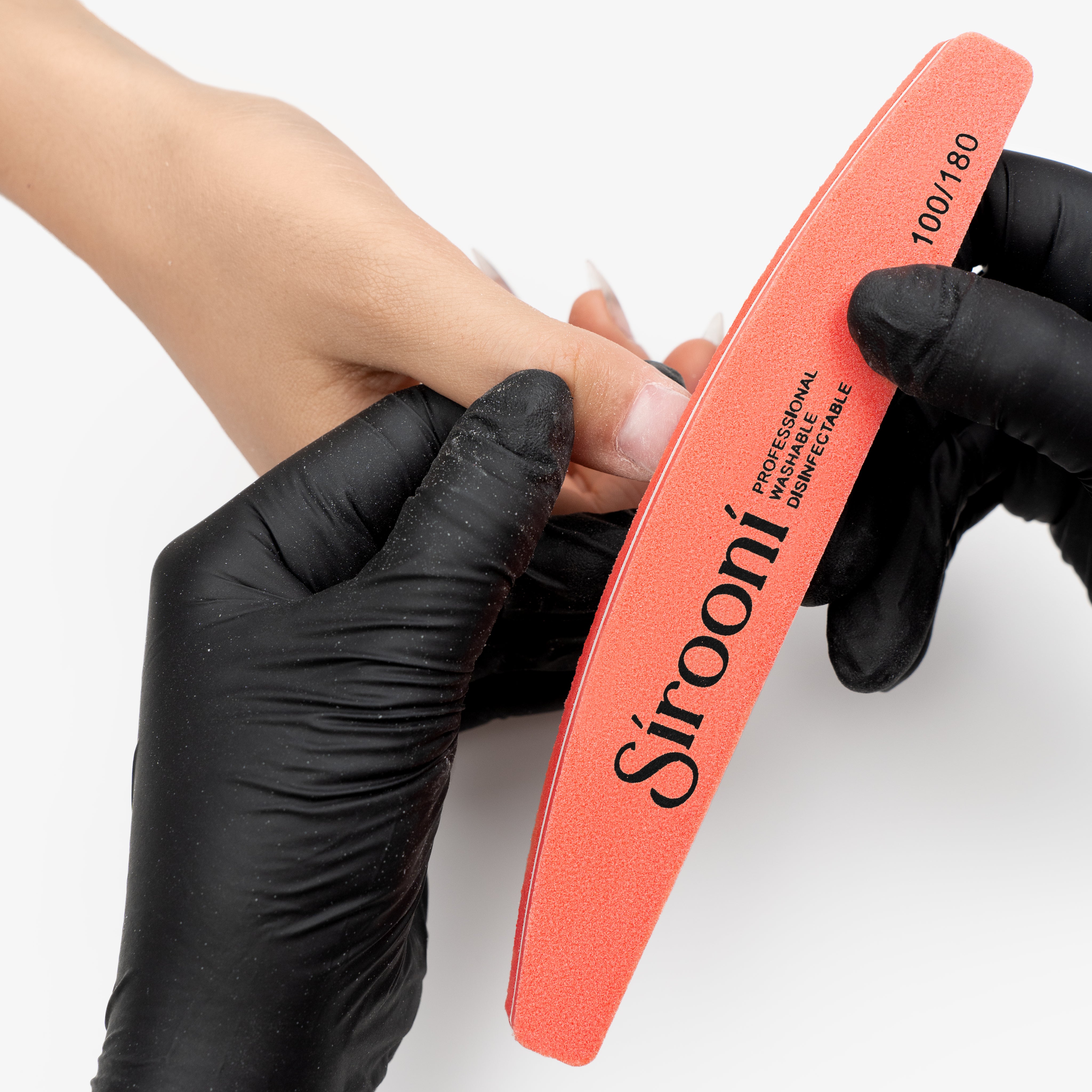 Nail Buffer Half Moon Large - 100/180 Grit, 10 PCS