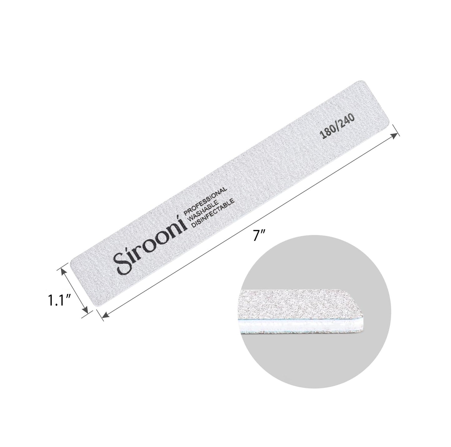 25PCS White nail file 100/180, 180/240 Rectangle