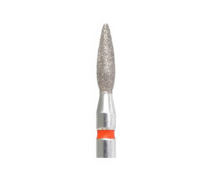 Diamond Nail Drill Bit KMIZ DFL 2.3-8.0 – Flame Shape Fine & Medium Grit (2.3mm x 8mm) for Cuticle & Corn Treatment
