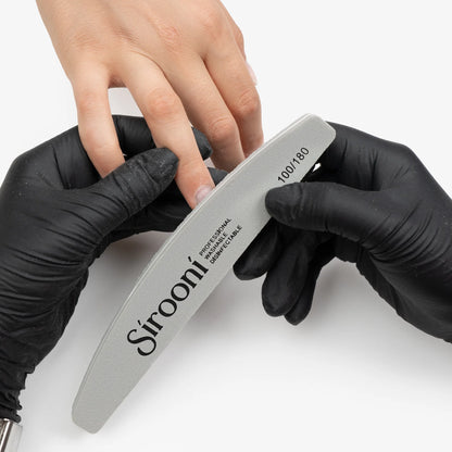 Nail Buffer Half Moon Large - 100/180 Grit, 10 PCS