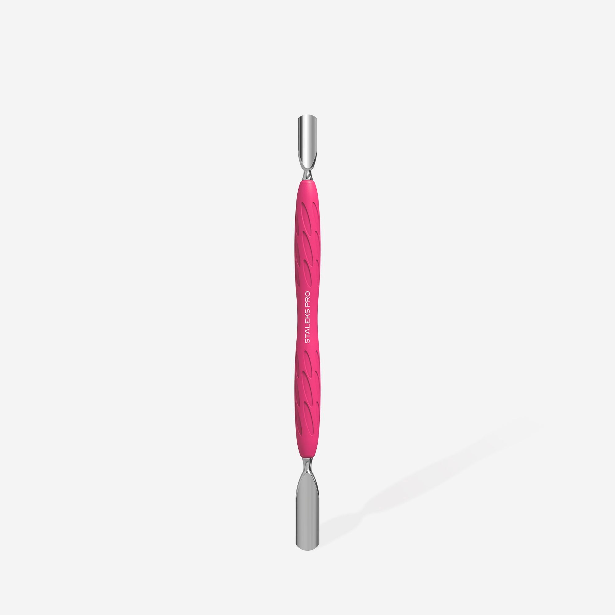 Staleks Manicure pusher with silicone handle “Gummy” UNIQ 10 TYPE 1 (wide rounded pusher + narrow rounded pusher)