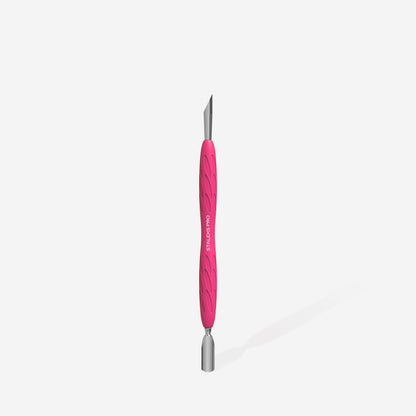 Staleks Manicure pusher with silicone handle “Gummy” UNIQ 10 TYPE 2 (narrow rounded pusher + slanted pusher)