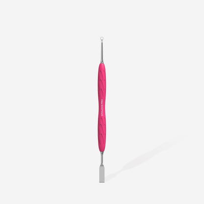 Staleks Manicure pusher with silicone handle “Gummy” UNIQ 11 TYPE 1 (flat straight pusher + loop)