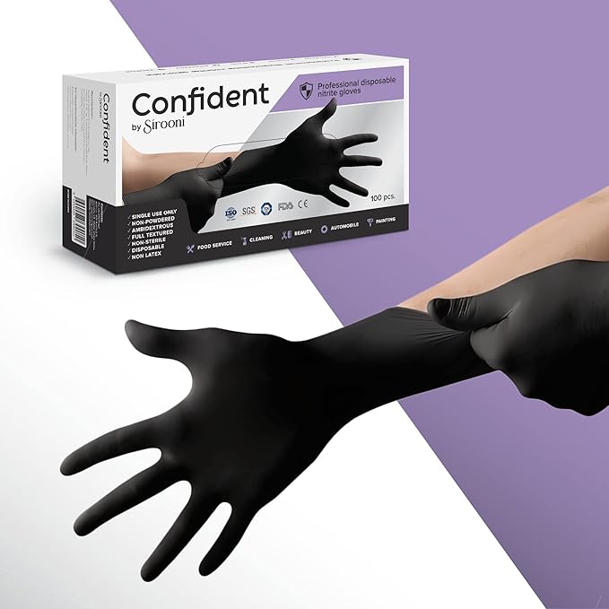 Nitrile Gloves 6 Mil, Latex Free, Powder-Free (1 Pack- 100pcs.)