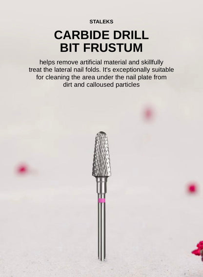 Staleks Carbide nail drill bit "frustum" red, 4 mm