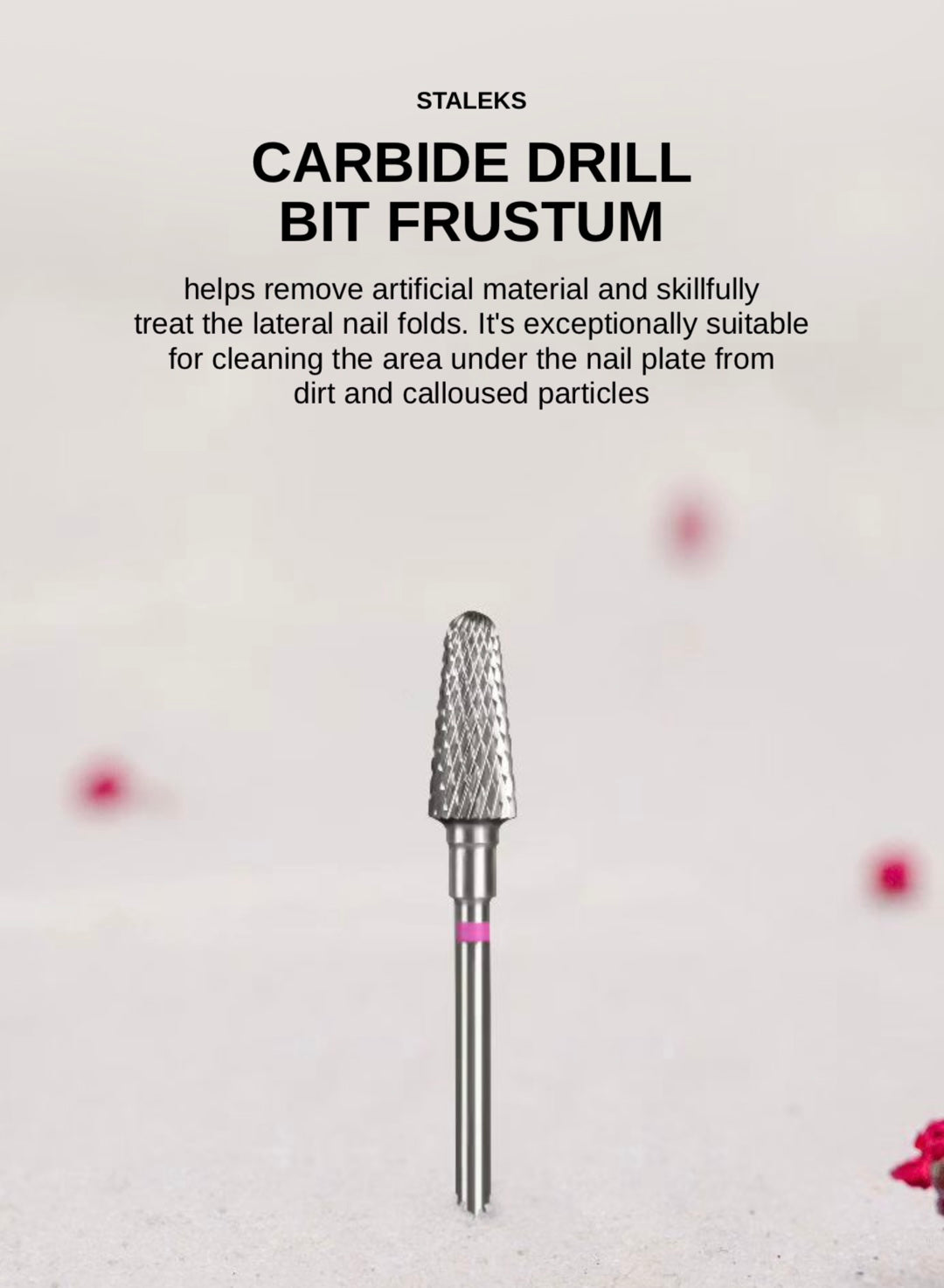 Staleks Carbide nail drill bit "frustum" purple, 6 mm