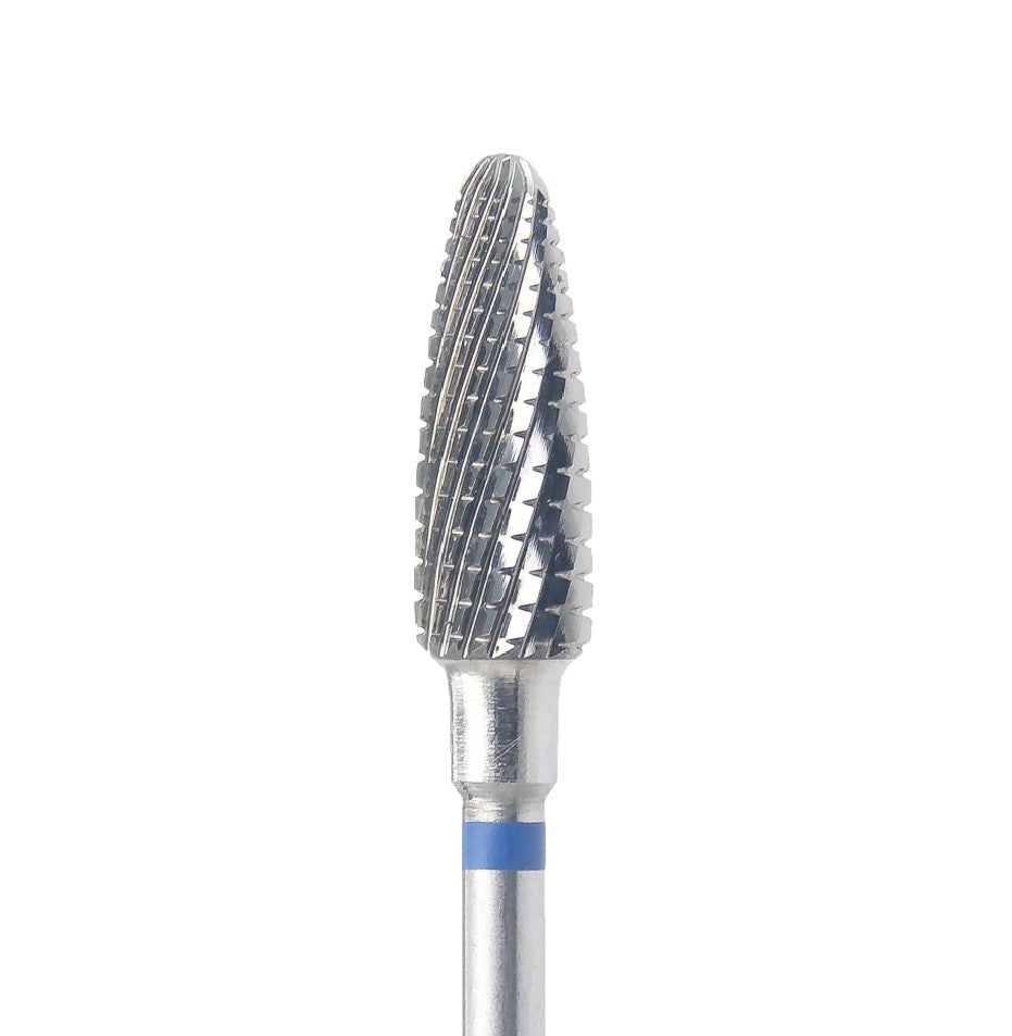 Tungsten Carbide Nail Bit KMIZ TPAD-C 050-M – Corn Shape, Medium Cross Transverse Cut, Professional Nail Drill