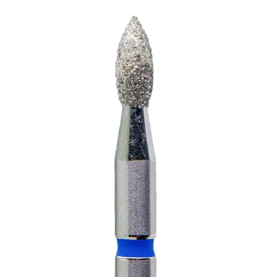 Diamond Nail Drill Bit KMIZ DFLK 2.2-5.0M – Flame Shape, Medium Grit for Cuticle & Sidewall Cleaning