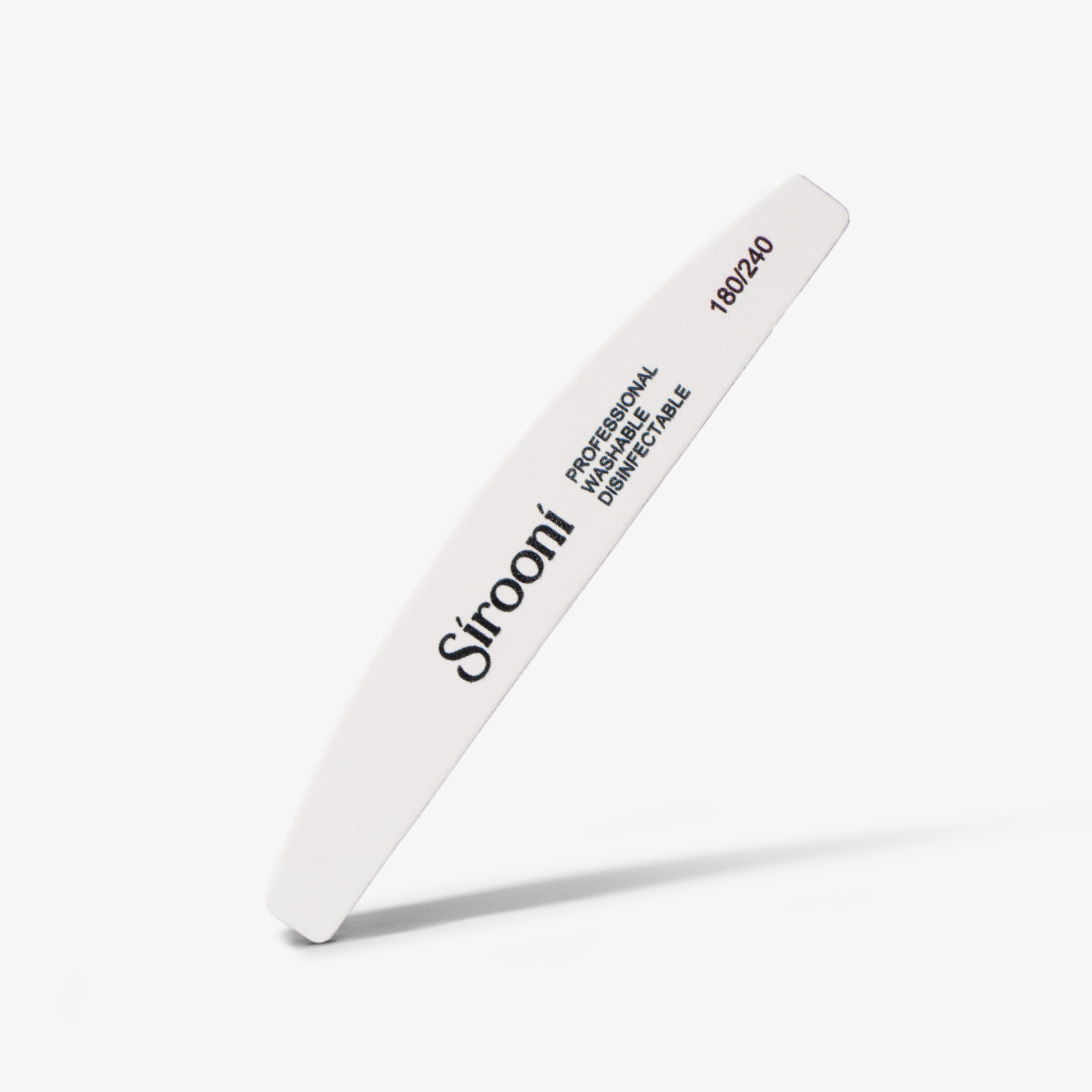 Nail File Half Moon White 25 PCS 180/240 GRIT