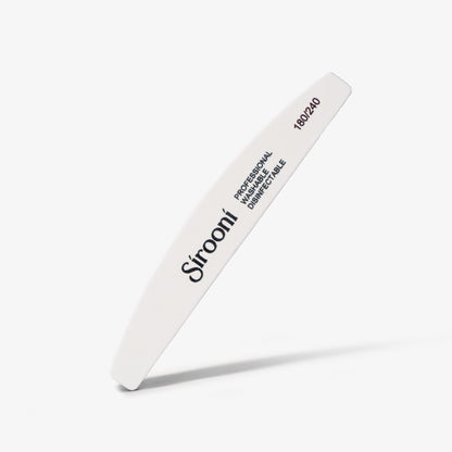 Nail File Half Moon White 25 PCS 180/240 GRIT