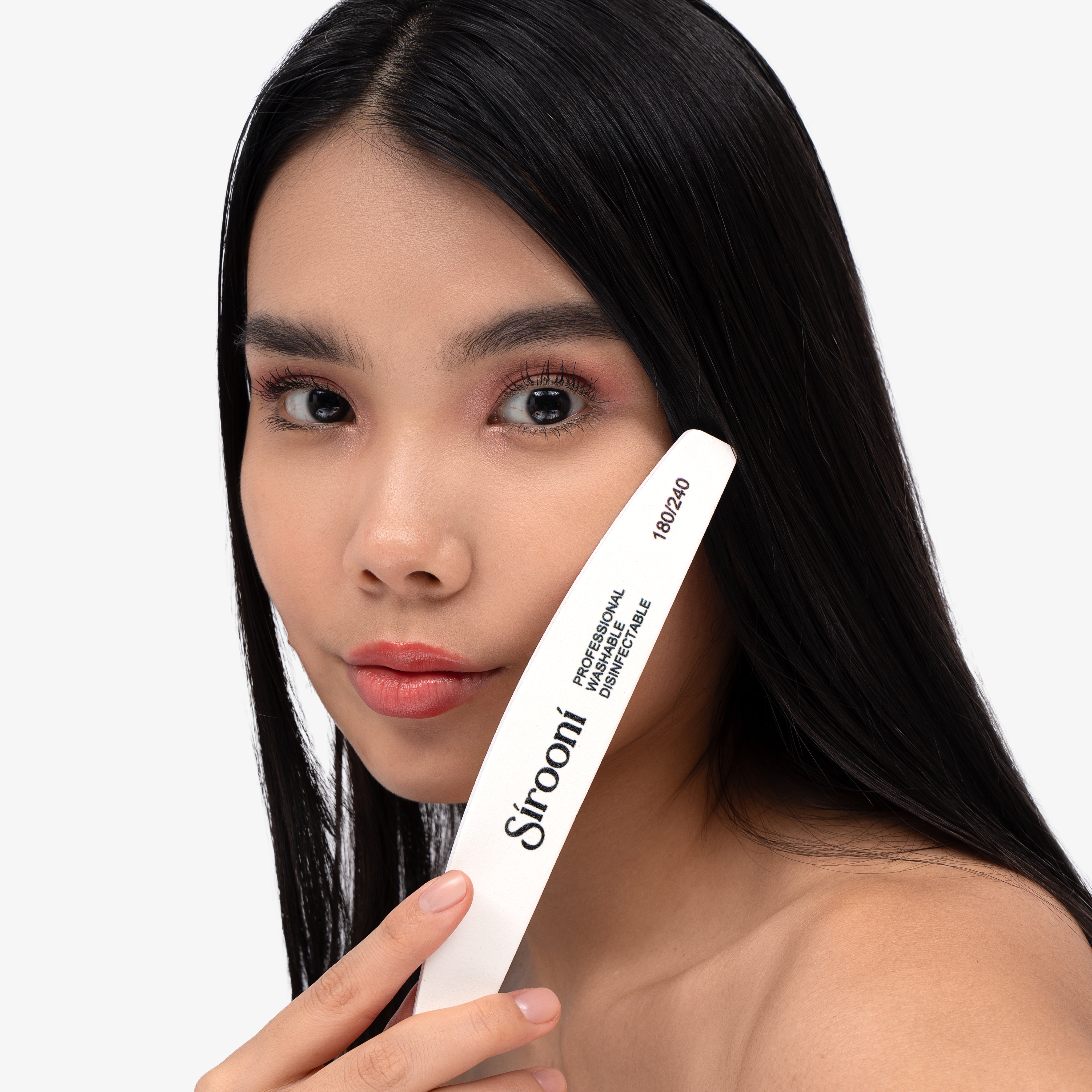 Nail File Half Moon White 25 PCS 180/240 GRIT