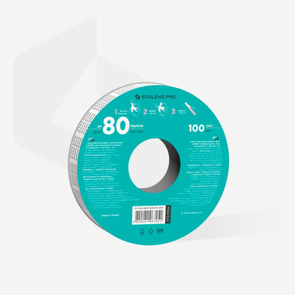 Staleks Disposable Adhesive white abrasive tape EXPERT 100 grit for the plastic case