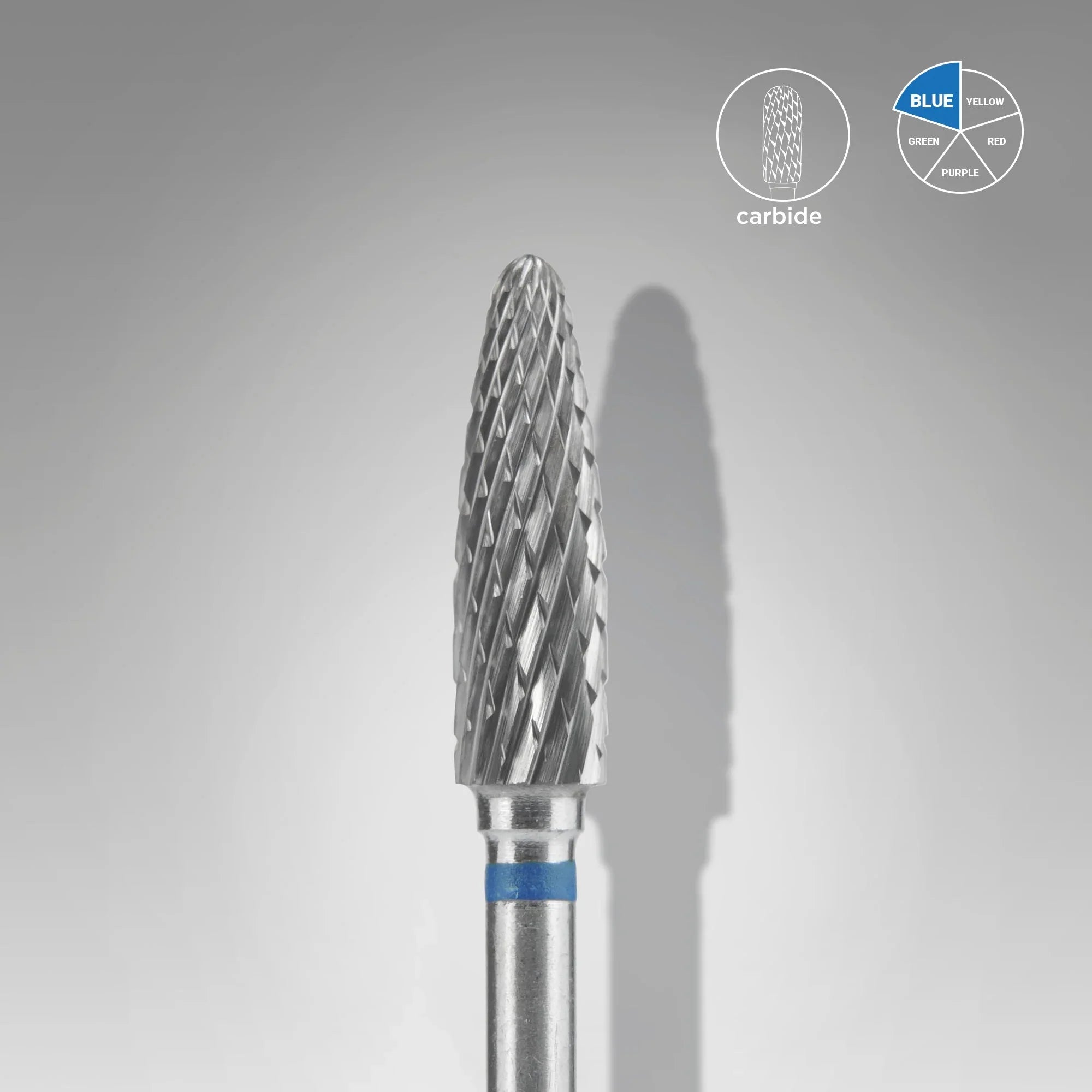Staleks Carbide nail drill bit corn blue EXPERT head diameter 4 mm / working part 14 mm