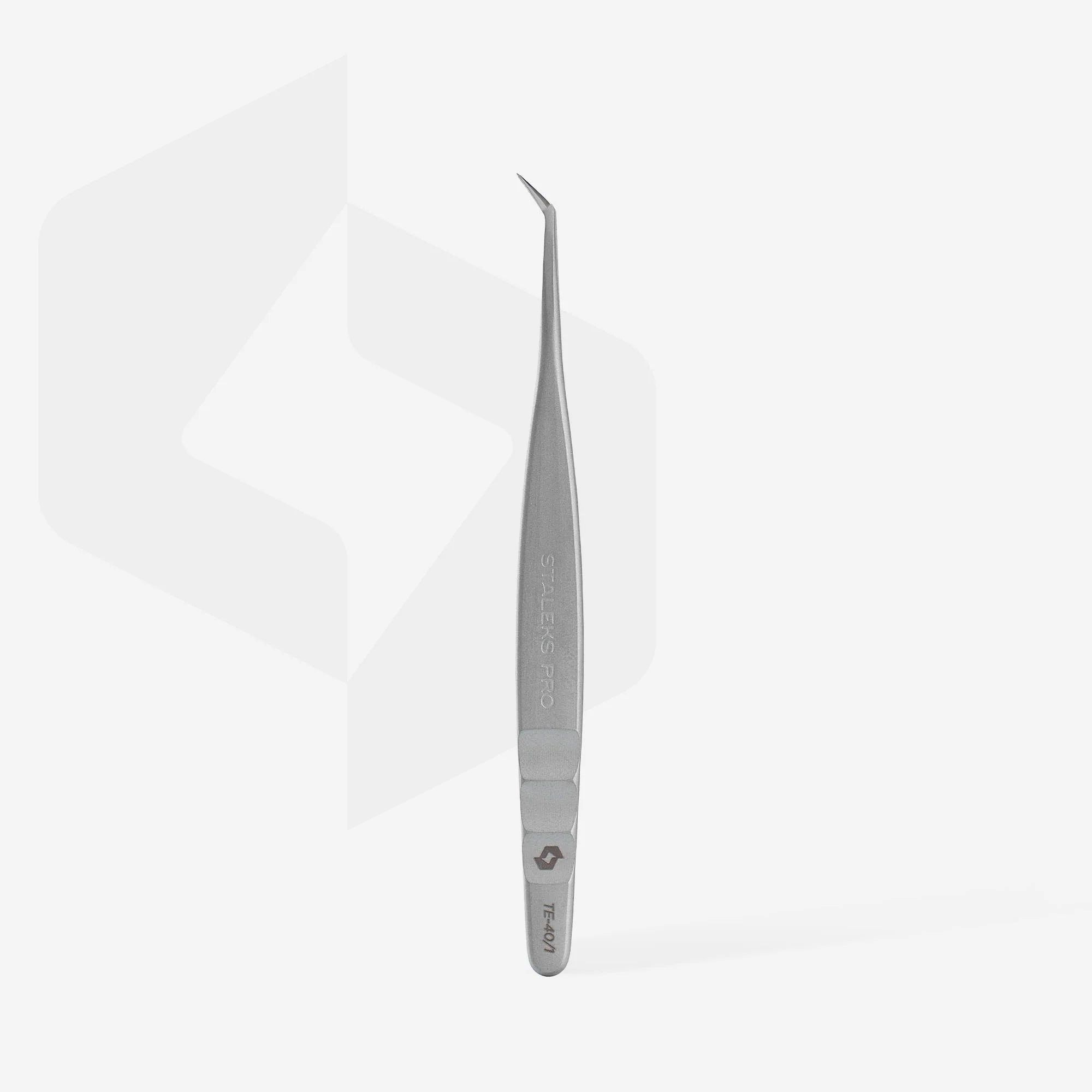 Professional eyelash tweezers EXPERT 40 TYPE 1 (L-shaped, 50)