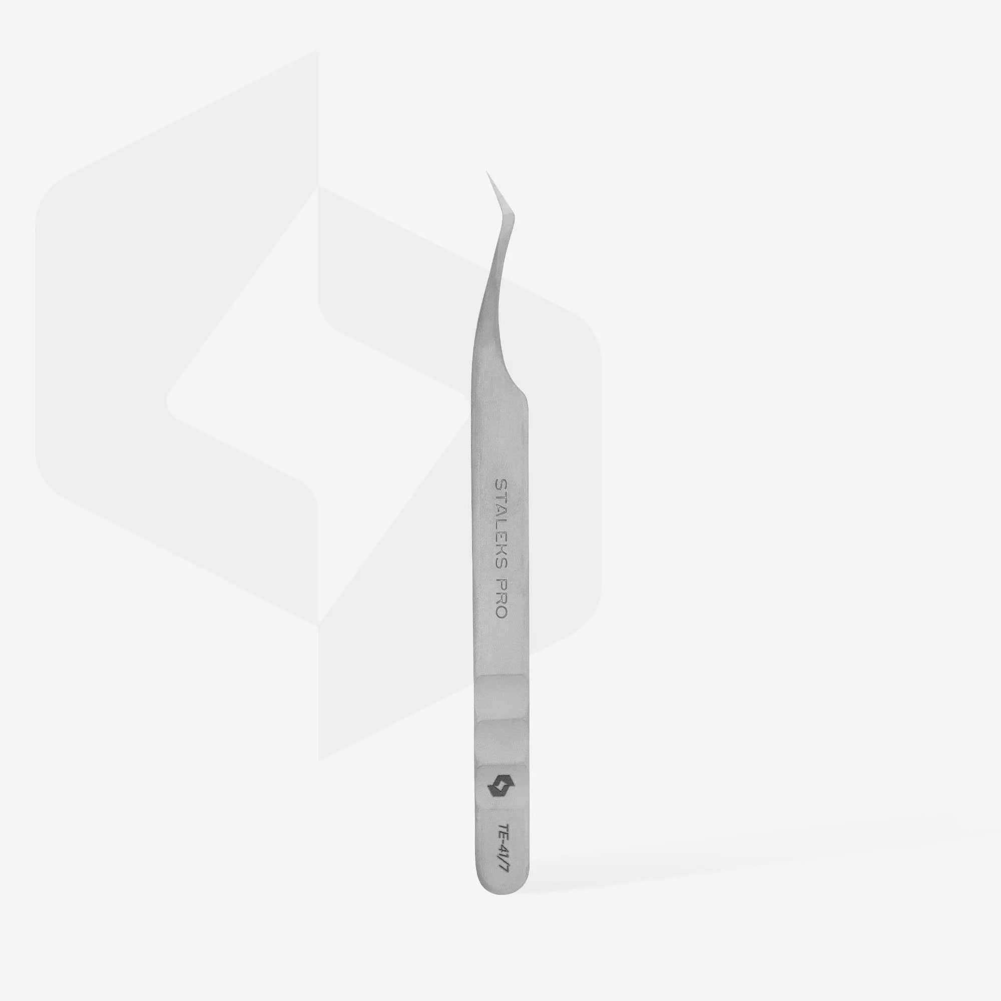 Professional eyelash tweezers EXPERT 41 TYPE 7 (L-shaped, 30)