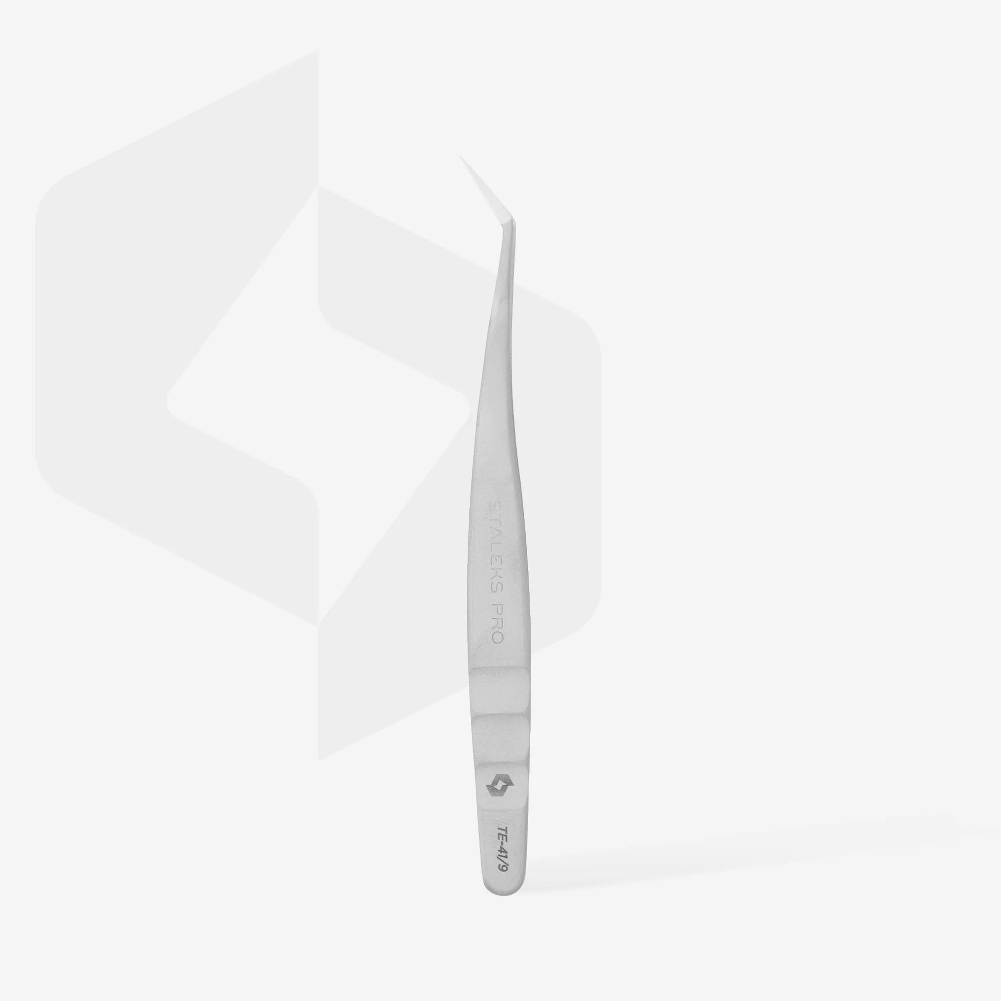 Professional eyelash tweezers EXPERT 41 TYPE 9 (L-shaped, 35)