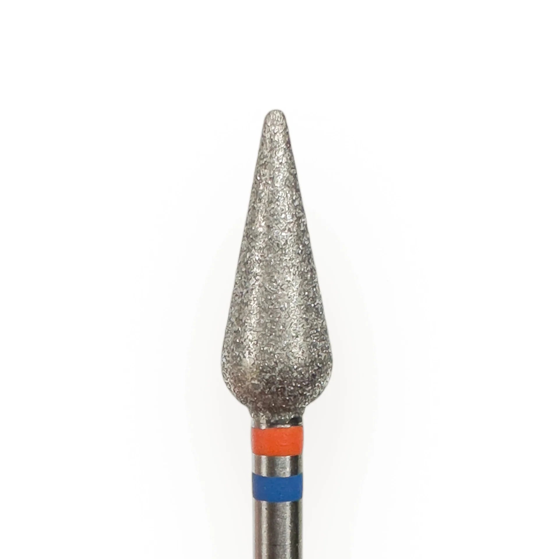 Diamond Nail Drill Bit KMIZ DDT 5.0-12.5 F-M – Drop Shape with Rounded Tip (5.0mm x 12.5mm) Fine to Medium Grit for Professional Nail Prep & Callus Care