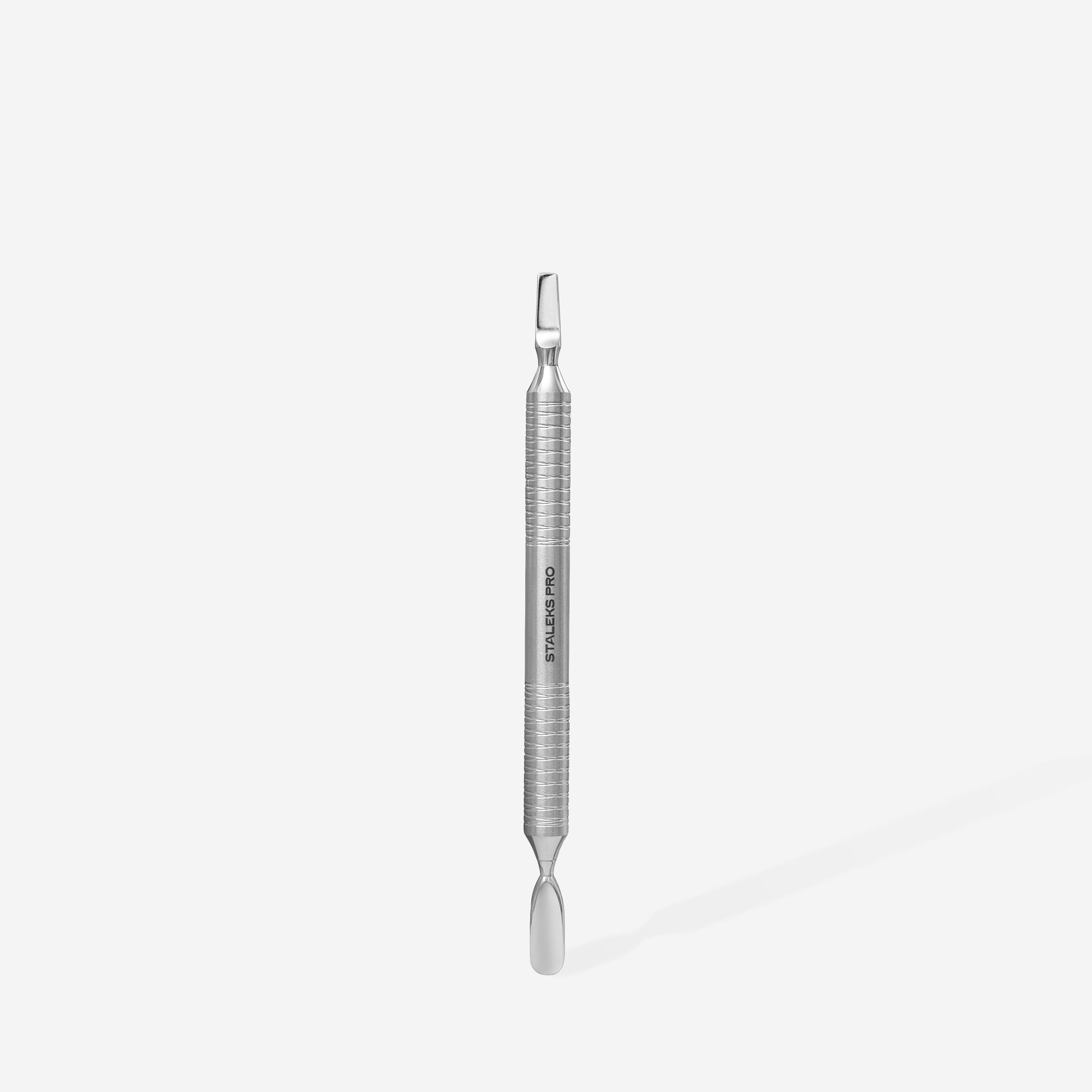 Hollow manicure pusher EXPERT 100 TYPE 5 (rounded narrow pusher and straight blade)