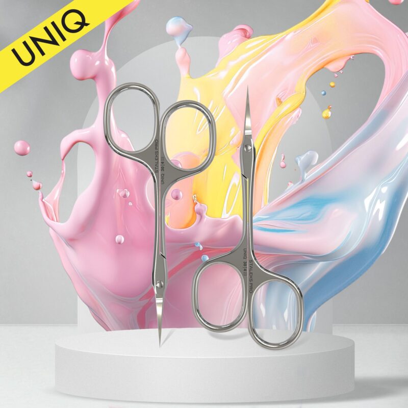 Professional cuticle scissors Asymmetric UNIQ 30 TYPE 4