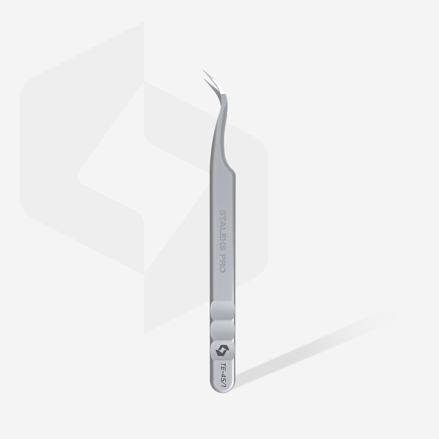 Staleks Professional eyelash tweezers with fiber tips EXPERT 45 TYPE 1 (curved)
